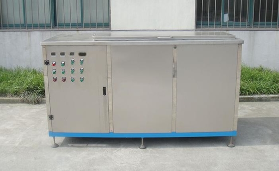 Three Cans Ultrasonic Cleaning Machine , Industrial Cleaning Machine Steam With Cold Tray