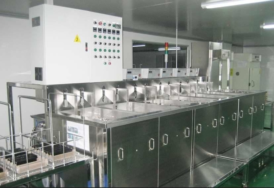 Optical Glass Ultrasonic Cleaning Machine Eleven Slot Fully Automatic PLC Controlled